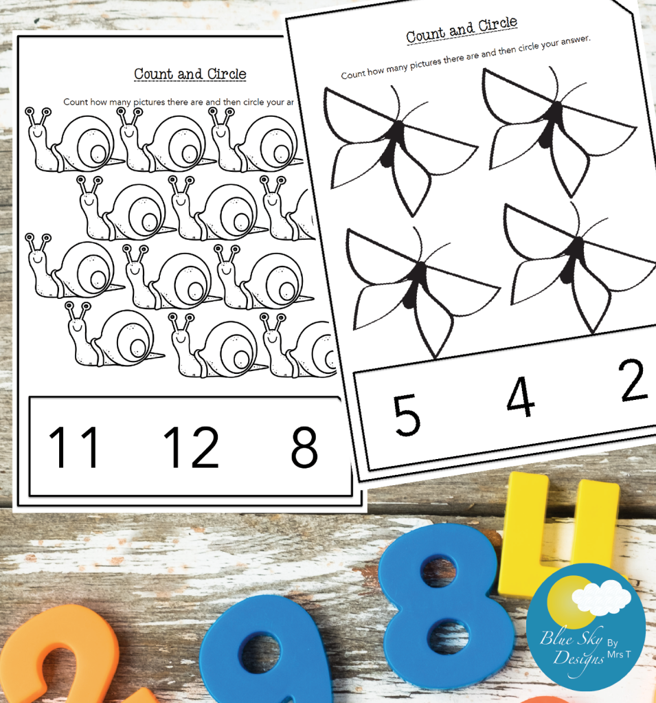 Counting Number of Pictures Worksheets